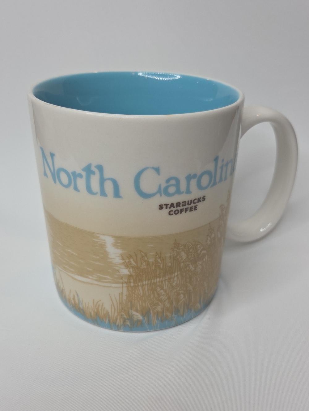 Starbucks Blue and White North Carolina Ceramic Mug